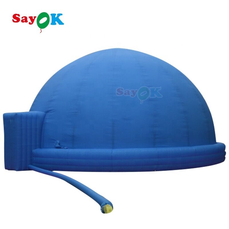 เต็นท์โดมดาราศาสตร์ OEM เต็นท์โดม 3 มิติ โรงภาพยนตร์ดิจิทัลเคลื่อนที่ เครื่องฉายดาว เต็นท์โดมพองลม Planetarium พร้อมฝาครอบ