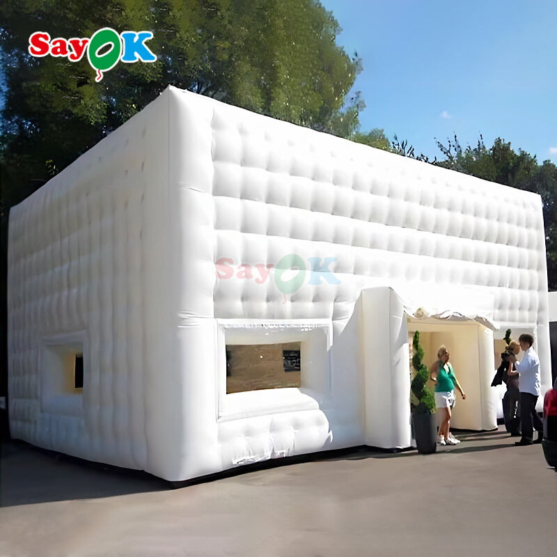 หอเต็นท์ PVC ขนาดใหญ่แบบลมกันน้ํา กันไฟกัน UV สําหรับงานกลางแจ้งและงานเลี้ยง