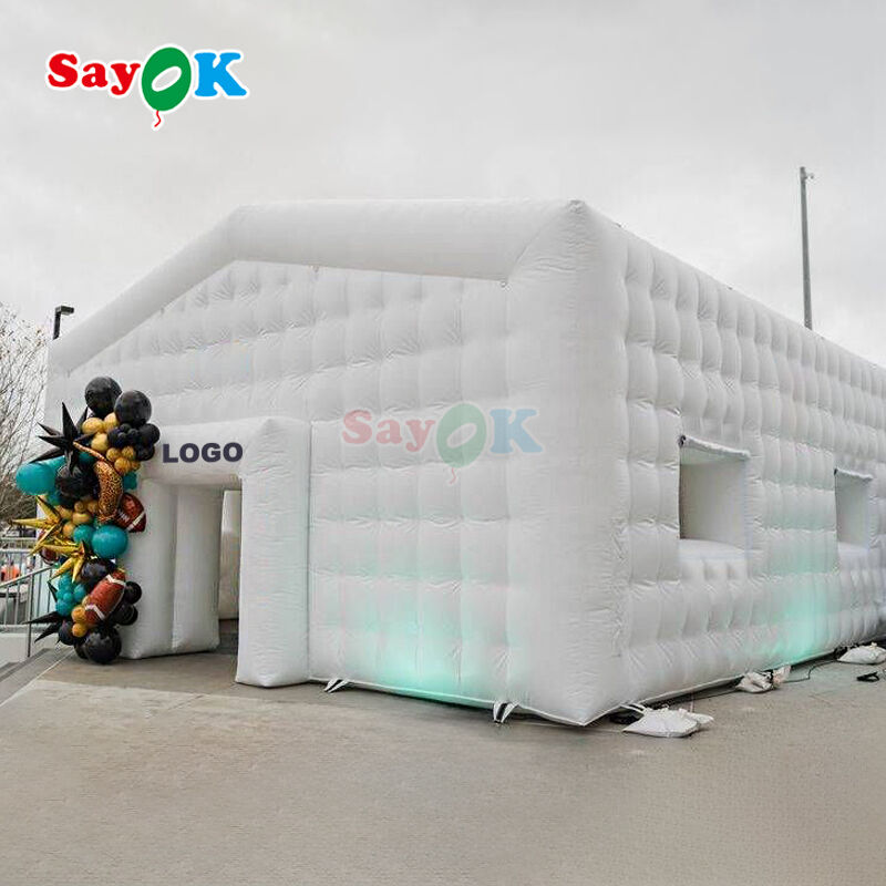 เต็นท์เป่าลม PVC กันน้ำพร้อมไฟ LED สำหรับกิจกรรมกลางแจ้งและเต็นท์ไนท์คลับแบบพกพาที่ปรับขนาดได้