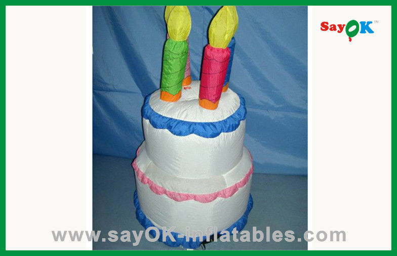 ปาร์ตี้หลังบ้านน่ารัก PVC Plastic Inflatable Birthday Cake for Decorations