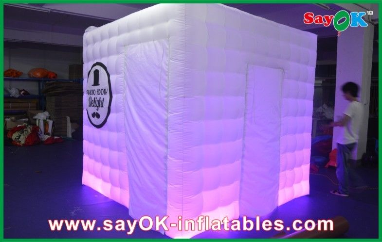 Party Photo Booth แบบพกพา Digital Led Lighting บูธภาพถ่ายพองเต็นท์ Kiosk พร้อมไฟ LED