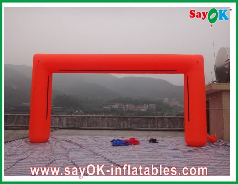 โครงซุ้มลูกโป่ง PVC / Oxford Cloth Inflatable Arch, โลโก้ Inflatable Square Finishing Arch