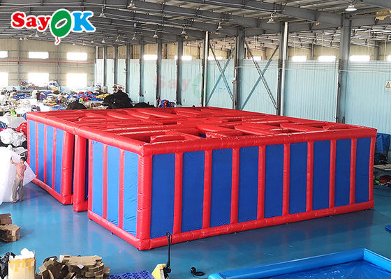 เกมกีฬาเป่าลม 9m 27ft หลักสูตรอุปสรรคกลางแจ้ง Blow Up Maze เกมเป่าลมสำหรับเด็ก