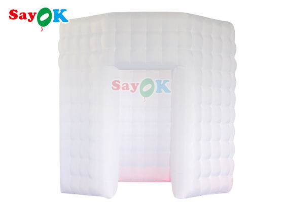 บูธภาพถ่ายเป่าลมผ้าอ็อกซ์ฟอร์ดสีขาวสำหรับงานอีเวนต์ฟรี