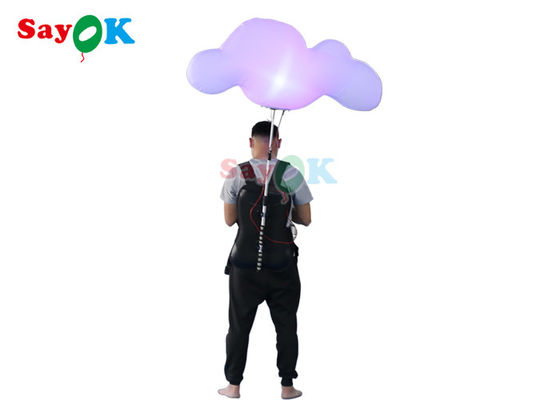SGS กระเป๋าเป้สะพายหลัง Ball Inflatable Lighting ตกแต่งเครื่องประดับเมฆขนาดใหญ่สำหรับกิจกรรม
