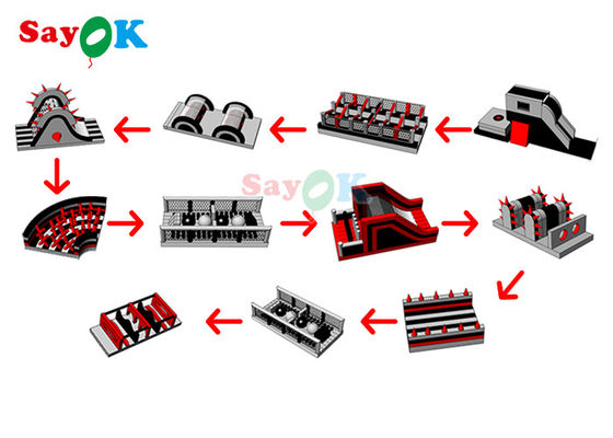 สวนสนุกที่กำหนดเองหลักสูตรอุปสรรคทำให้พอง Blow Up Theme Park