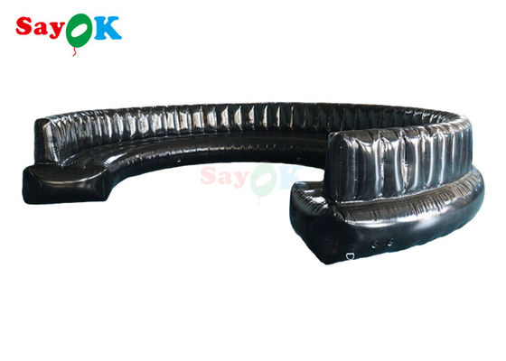 เฟอร์นิเจอร์โซฟาเป่าลม PVC สีดำ 0.6 มม. สำหรับครึ่งวงกลม