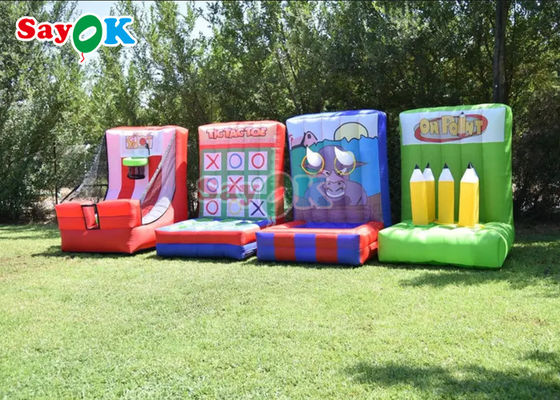 4 In1 Kids Adult Interactive Fun เกมคาร์นิวัลที่ทำให้พองได้สำหรับการสร้างทีมกลุ่ม