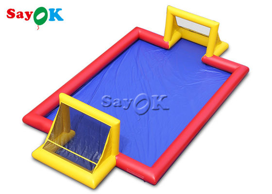 เกมเป่าลมสำหรับเด็ก 10x7x2.5mH ​​การพิมพ์ดิจิตอลสนามฟุตบอลเป่าลมสำหรับเด็ก