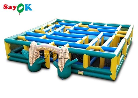 เกมปาร์ตี้เป่าลมกีฬากลางแจ้งสีเหลืองสีเขียวฮาโลวีนเขาวงกตข้าวโพดเป่าลม