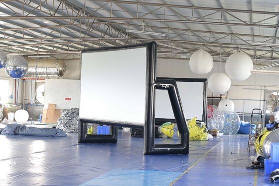ระเบิดหน้าจอโปรเจ็กเตอร์กลางแจ้ง Airtight PVC Tarpaulin Inflatable Cinema Screen