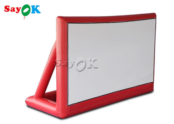 หน้าจอโรงละครทำให้พองที่กำหนดเอง 7.25m 24ft Pvc จอภาพยนตร์ทำให้พองโรงภาพยนตร์ที่จอดรถกลางแจ้ง