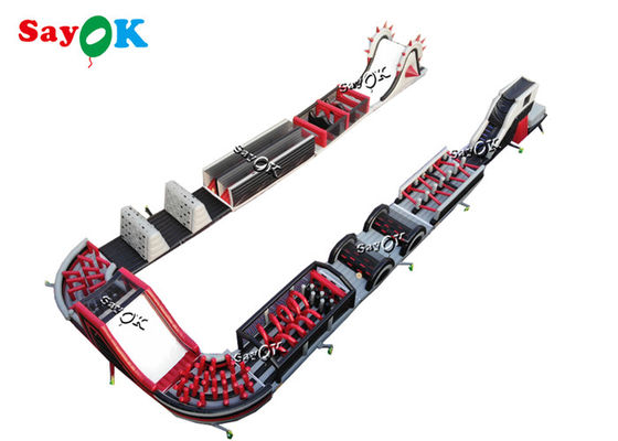 150m 495ft หลักสูตรอุปสรรคทำให้พองในเชิงพาณิชย์สำหรับผู้ใหญ่